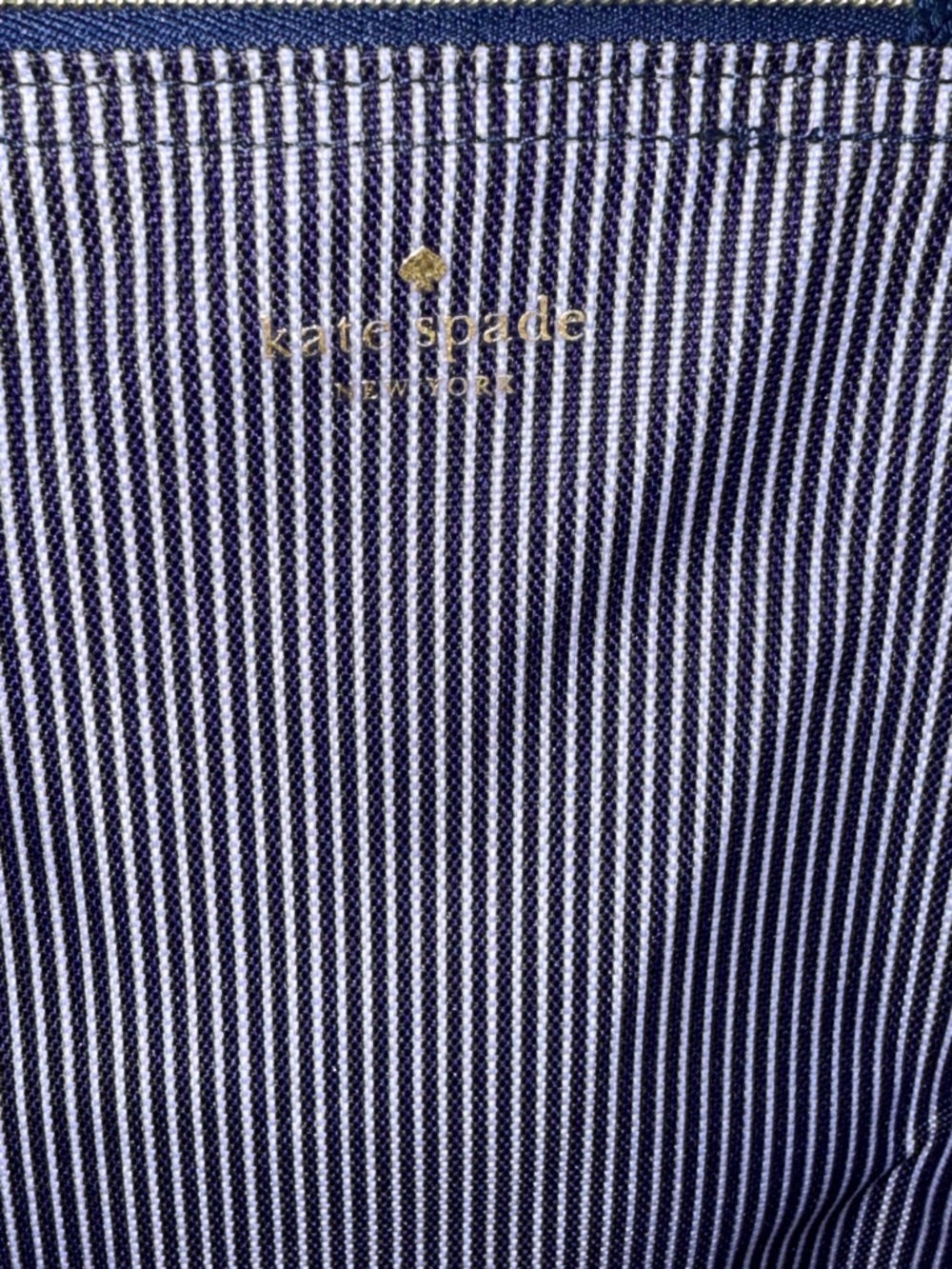 kate spade Navy and White Pinstripe Lunch Bag - Picture 4 of 13